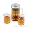 500/350mL French Press with Two Glass Mugs, Coffee/Tea Tools/Set and Stainless Steel Coffee Maker